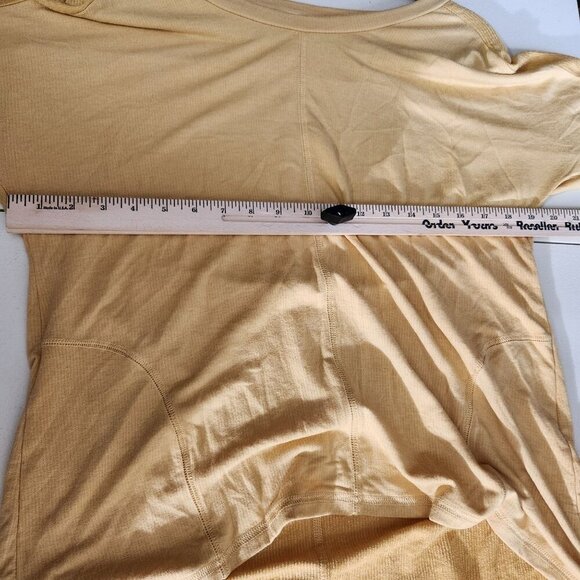 Earthbound Trading Co Womens Oversized High-Low Hem Mustard Yellow Knit Top L - Picture 10 of 12